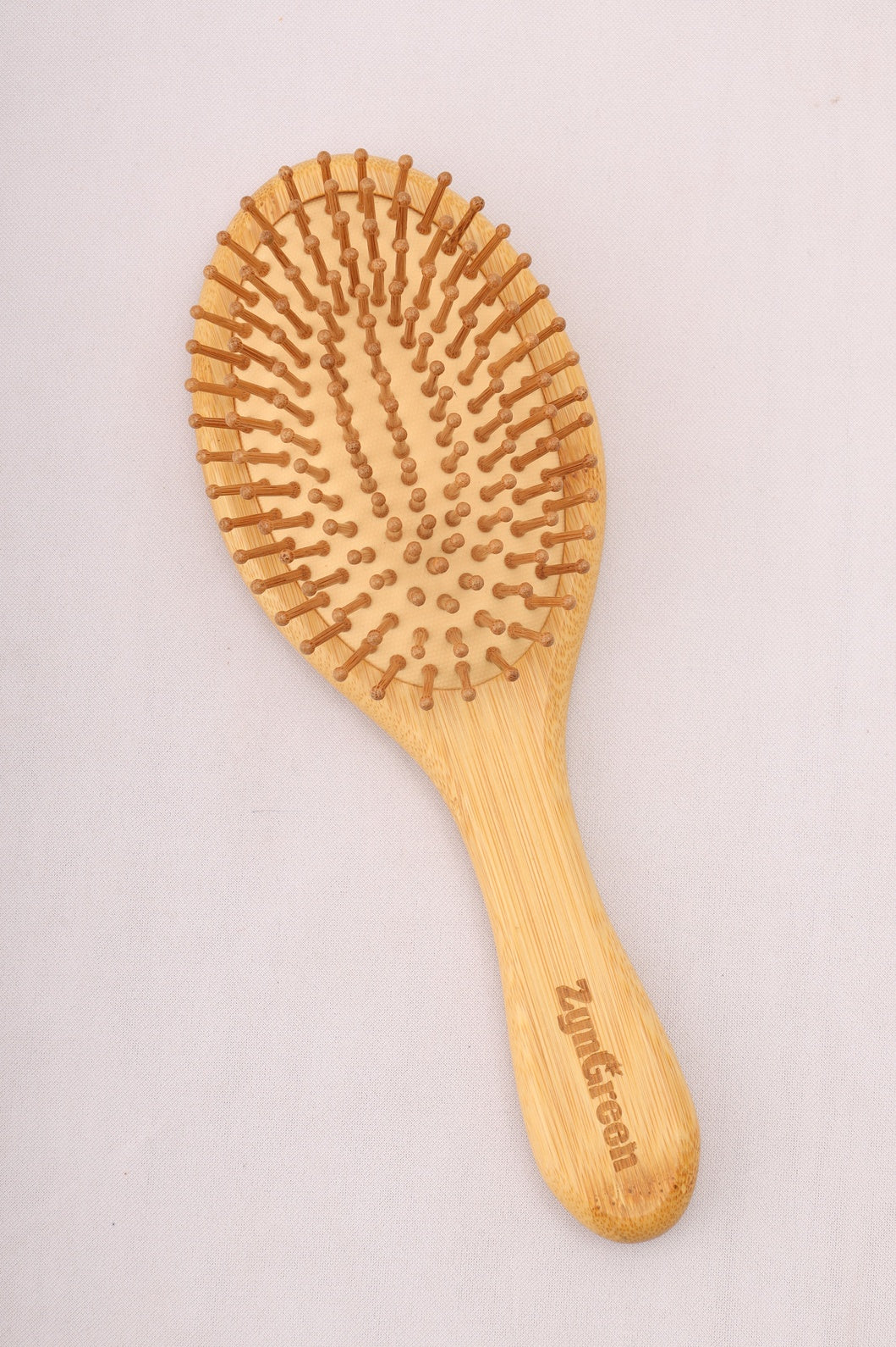 Bamboo Paddle Oval Brush with Bamboo Bristles