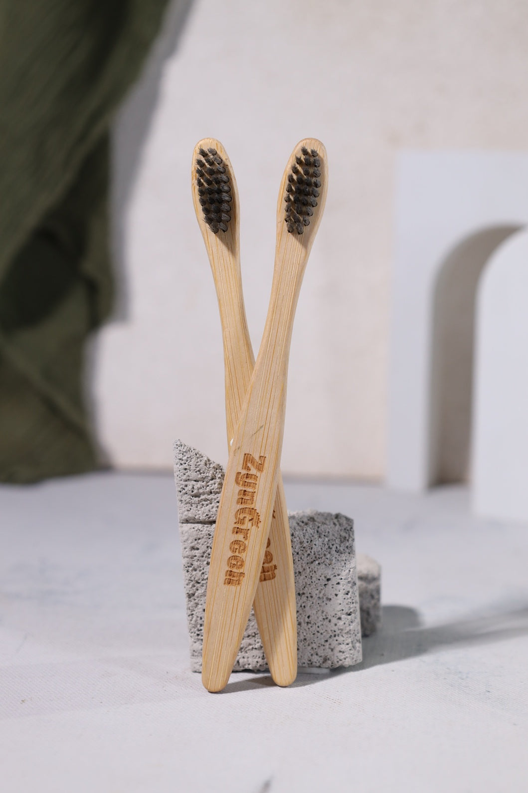 Bamboo Kids Toothbrush with Charcoal Infused Bristles