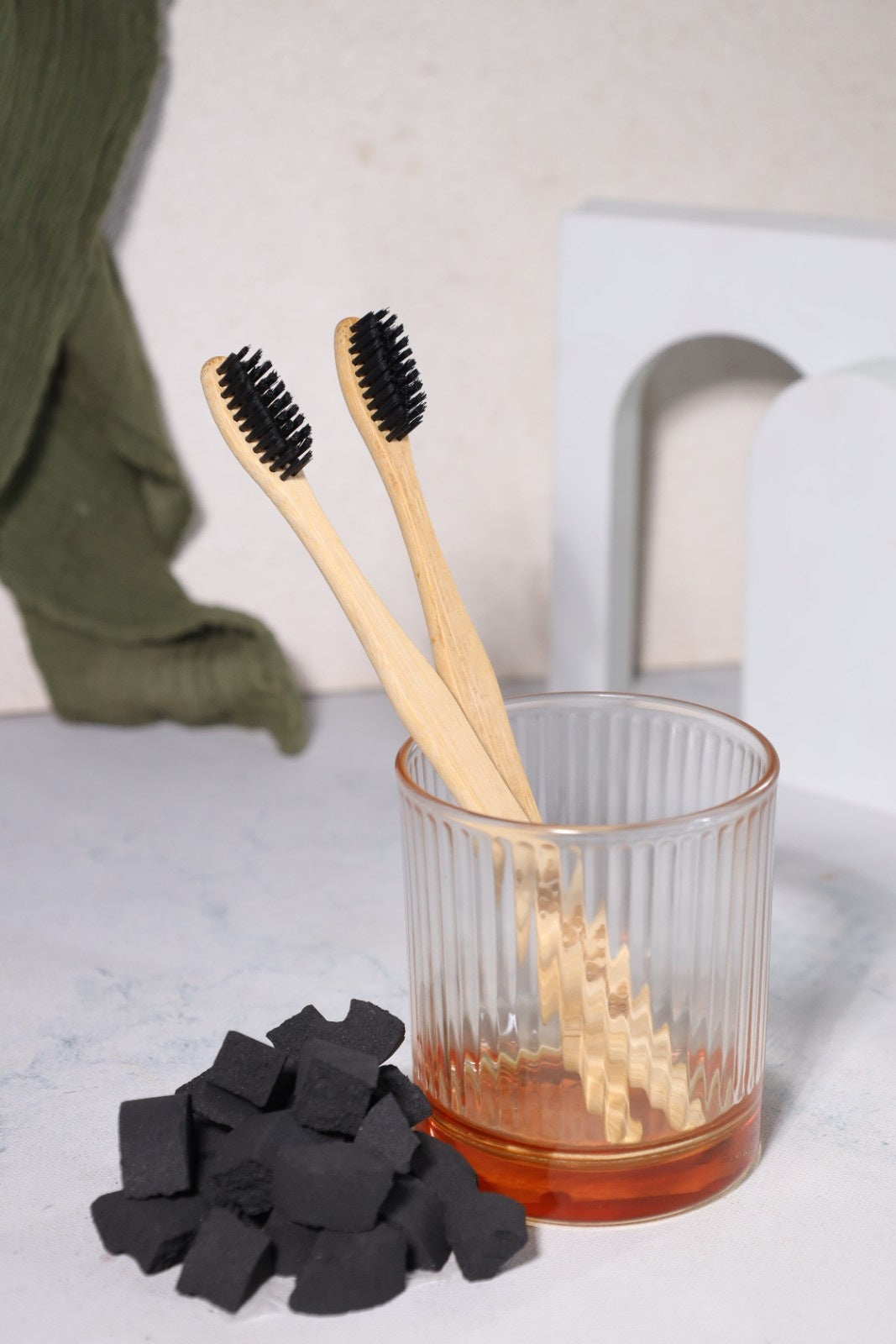 Bamboo Ortho Toothbrush with Charcoal Infused Bristles