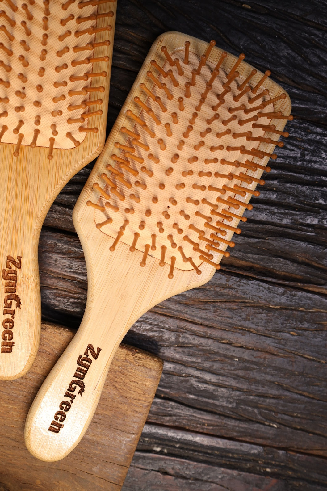 Bamboo Paddle Brush with Bamboo Bristles Large