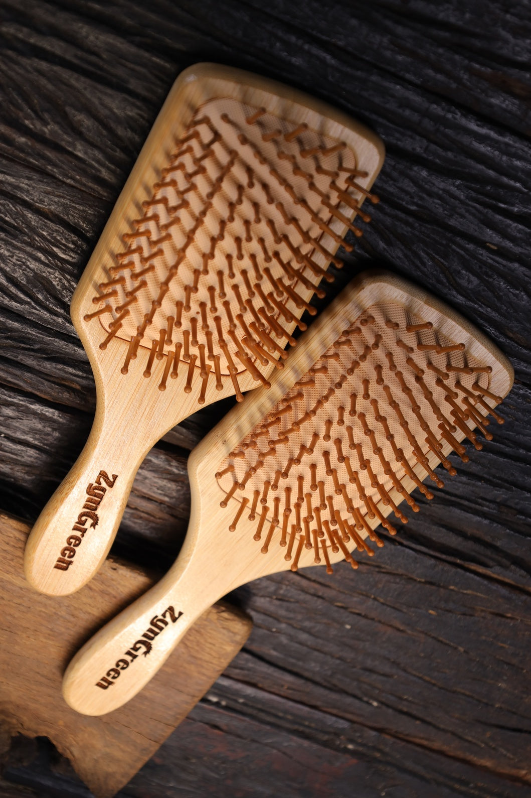 Bamboo Paddle Brush with Bamboo Bristles Large