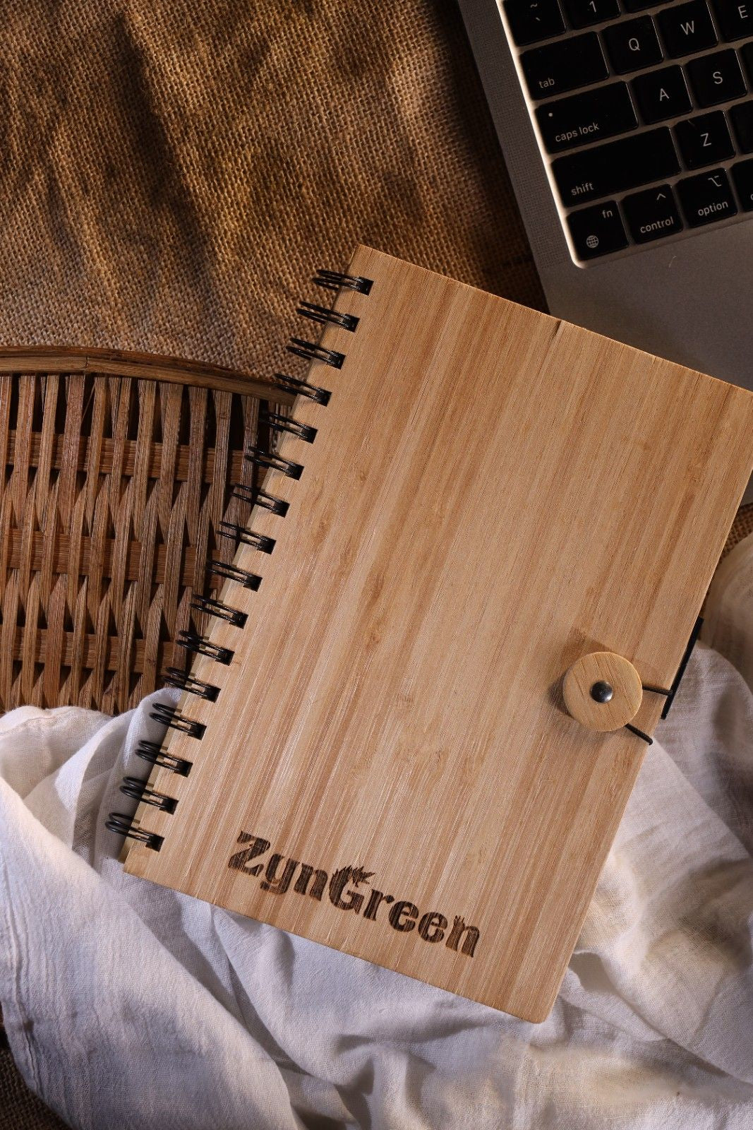 Bamboo Diary with Cork Pen